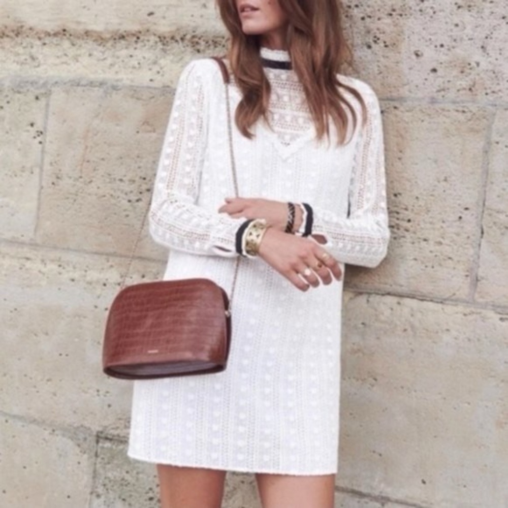 Sézane Lila lace mini dress